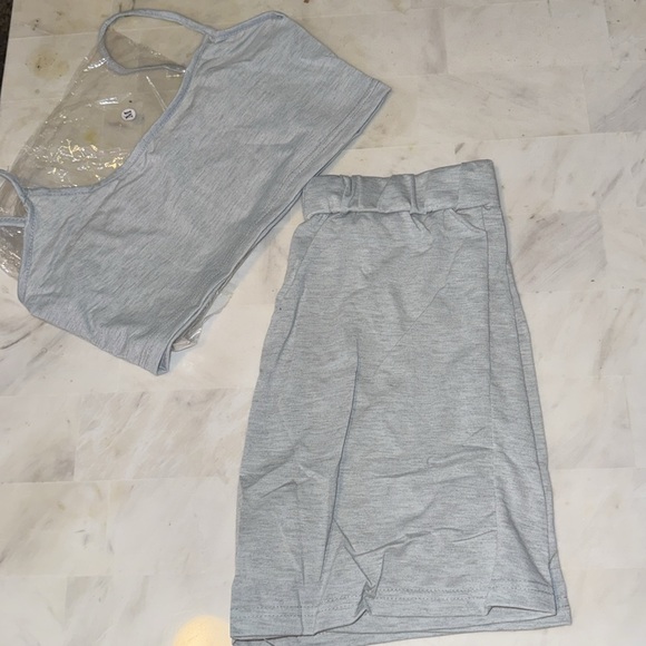 Grey short loungewear or gym SET - Picture 1 of 5